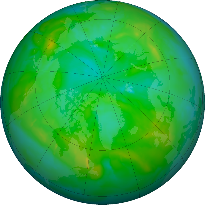 Arctic ozone map for 10 July 2011